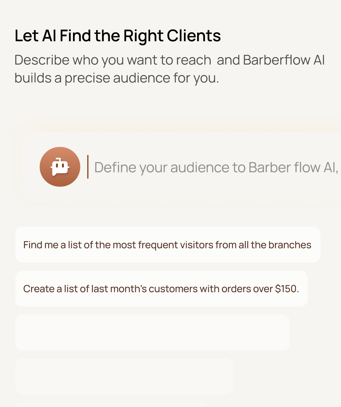 Let AI find the right clients